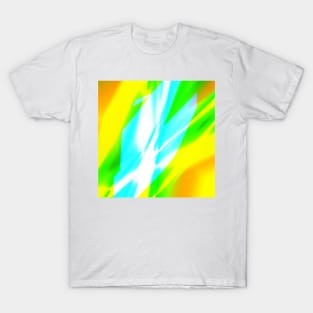 yellow pink green blue abstract texture T-Shirt